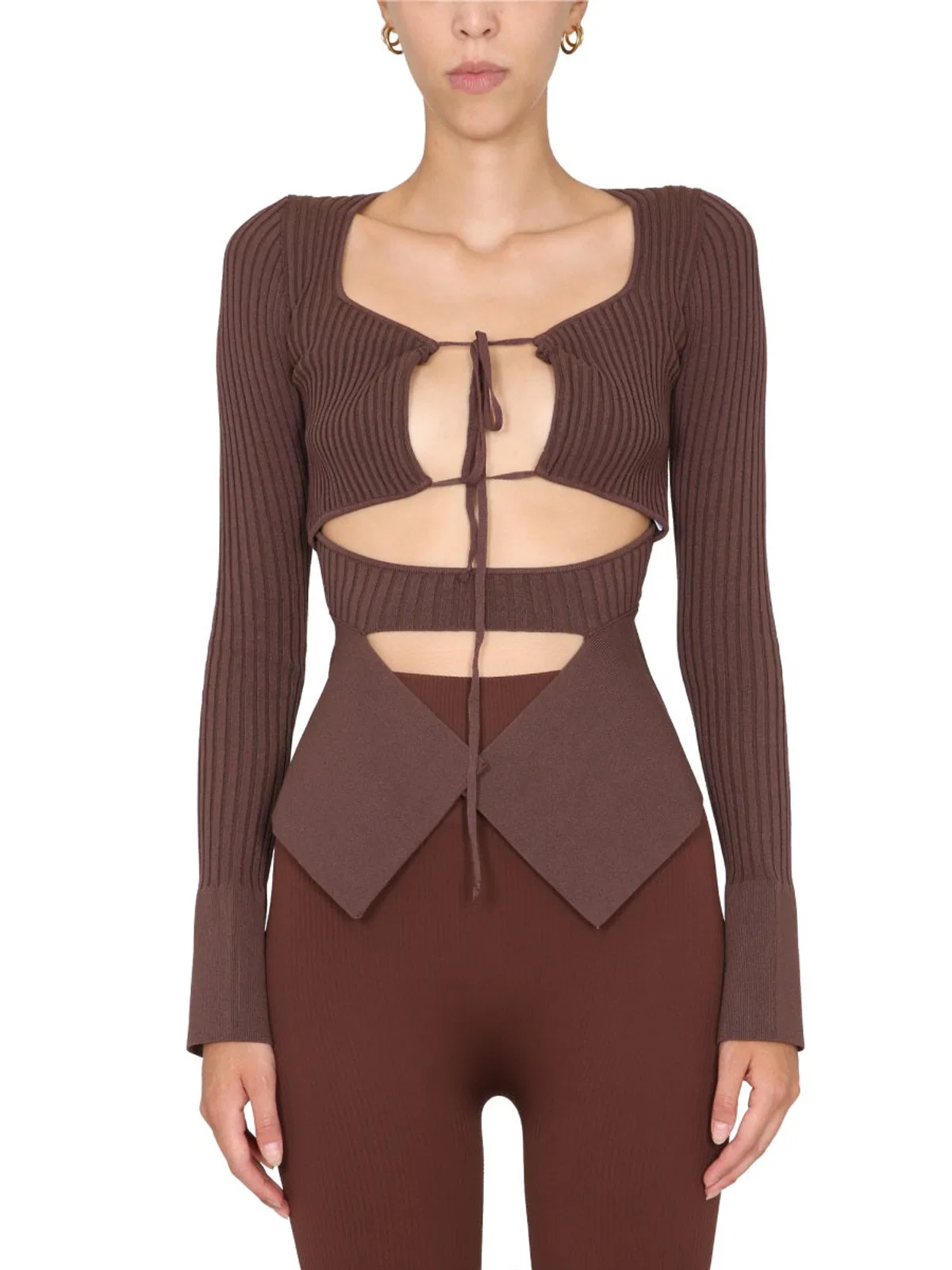 Andreādamo Andreadamo Ribbed Tops