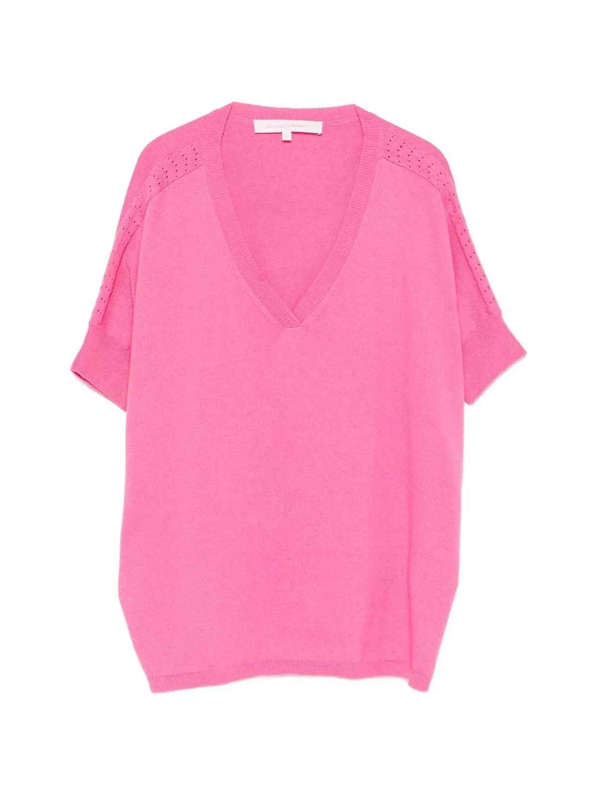 Absolut Cashmere Alyssa Flamingo Pink Cotton Top