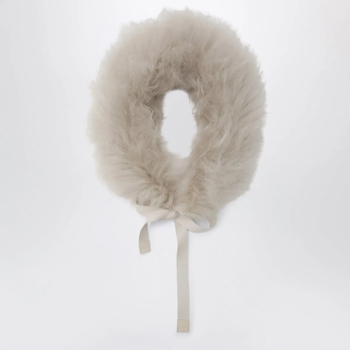 Max Mara The Cube Ivory Shearling Collar