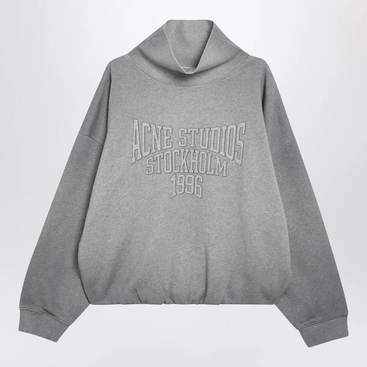 Acne Studios Mélange Gray Fleece Sweatshirt With Logo