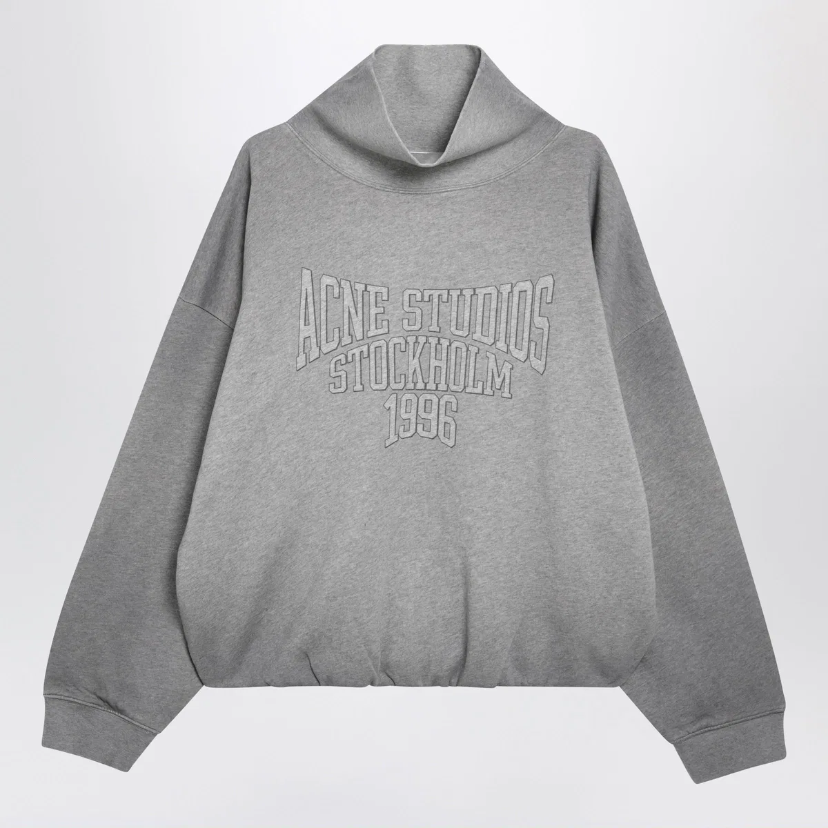 Acne Studios Mélange Gray Fleece Sweatshirt With Logo