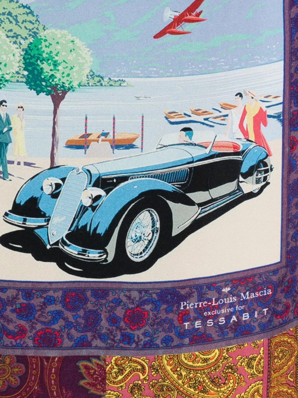 Pierre Louis Mascia Lago Di Como Silk Printed Scarf