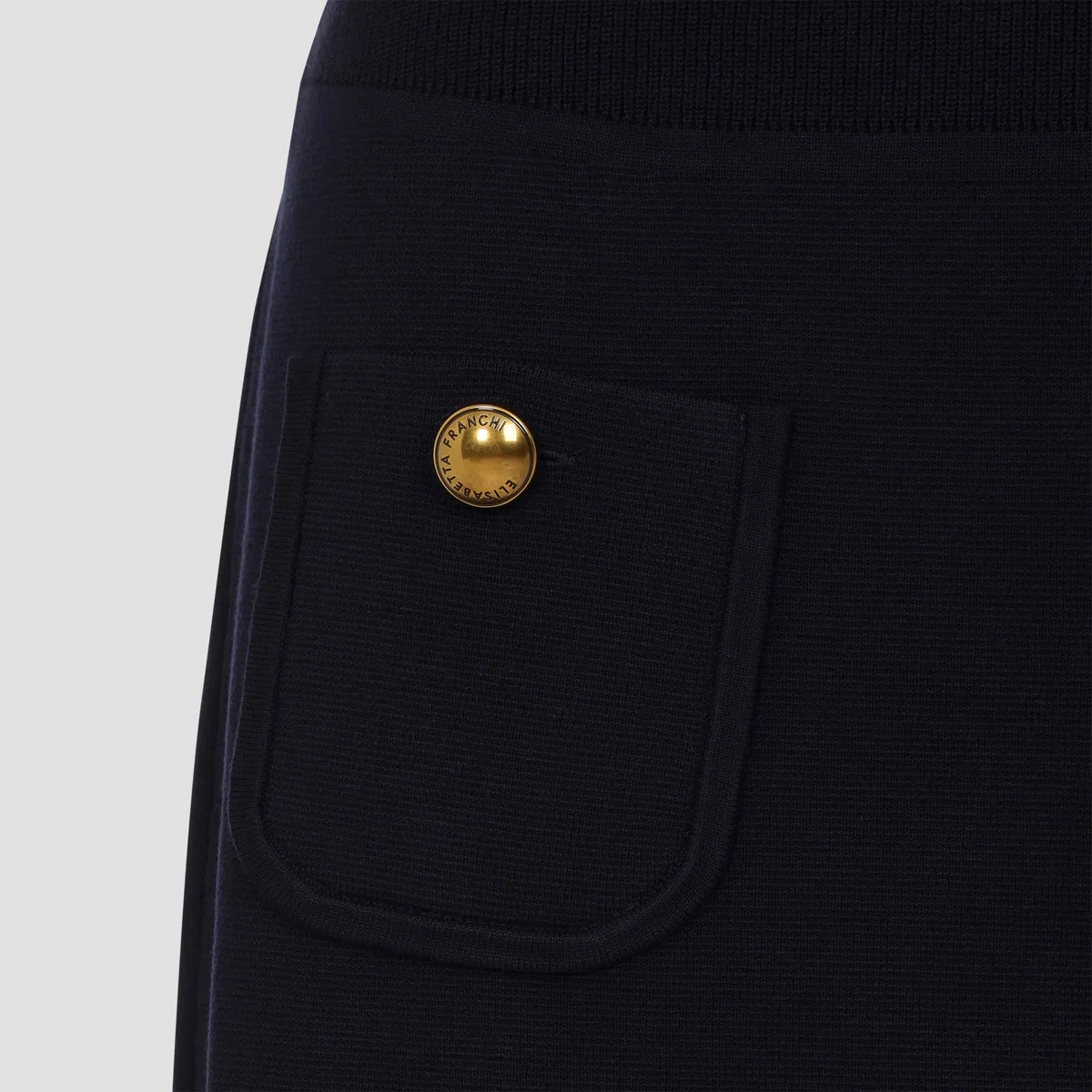Elisabetta Franchi Blu Notte Knit Dress
