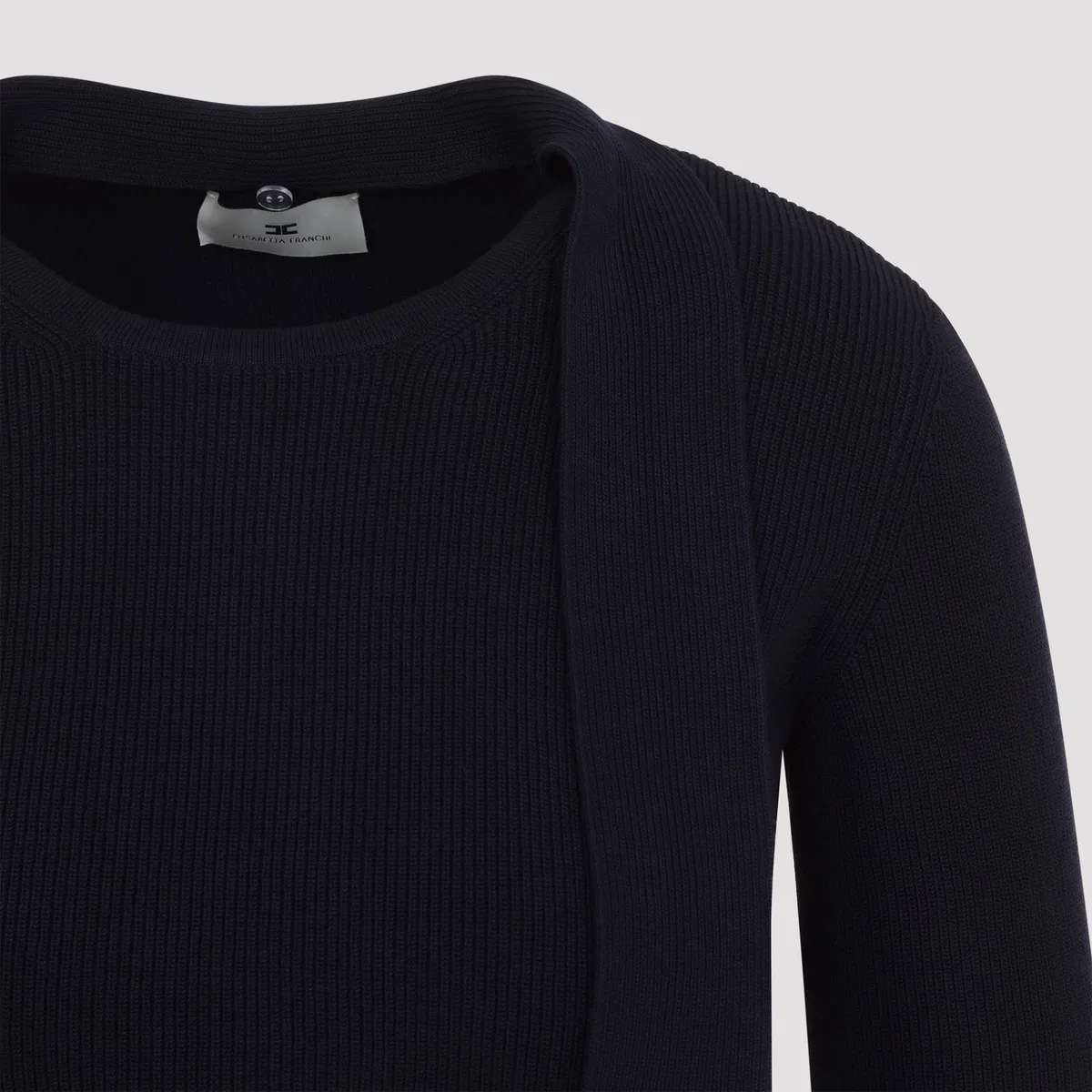 Elisabetta Franchi Blu Notte Knit Dress