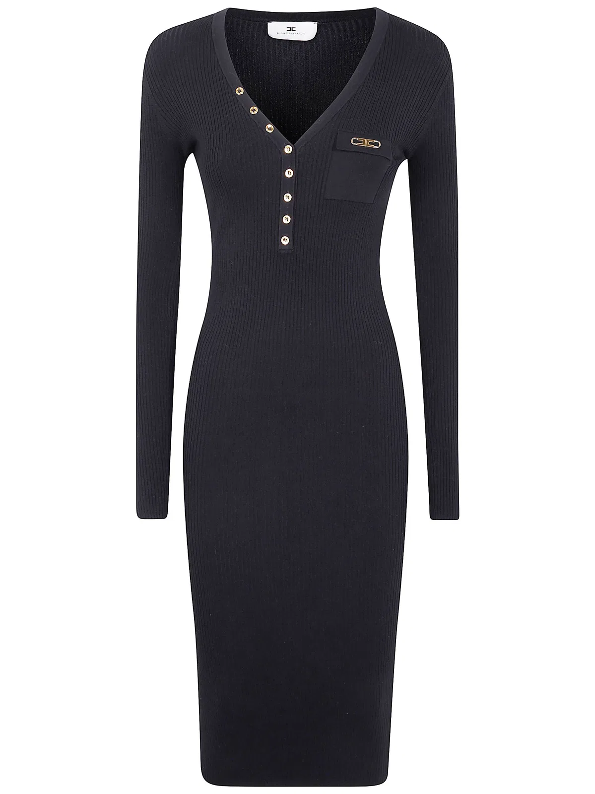Elisabetta Franchi I Wear A Ribbed Sweater With A Pocket.
