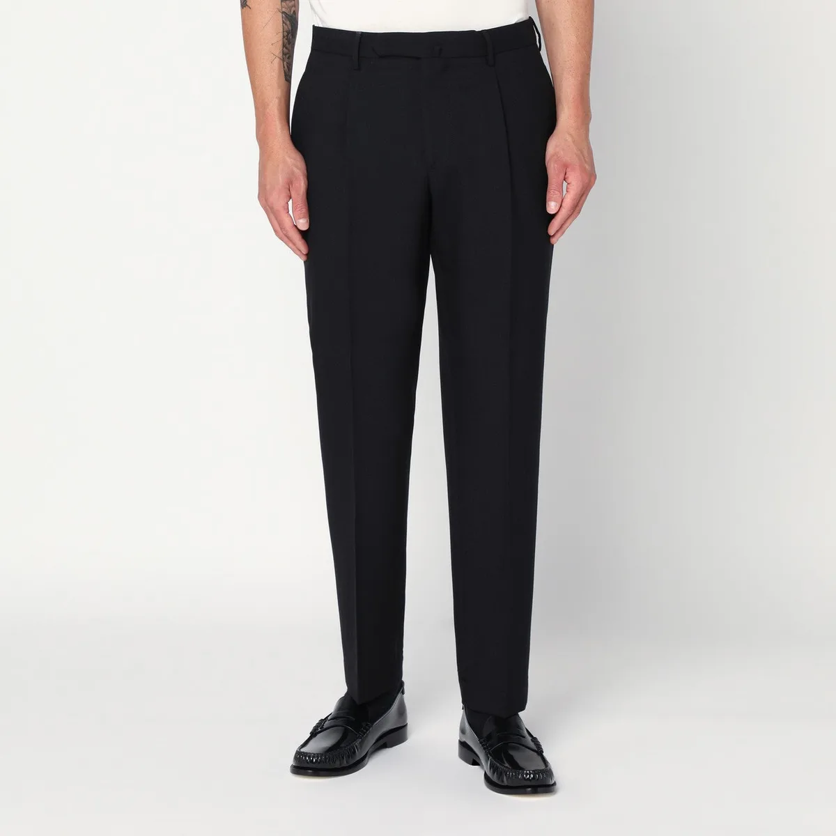 Santaniello Black Wool Pants