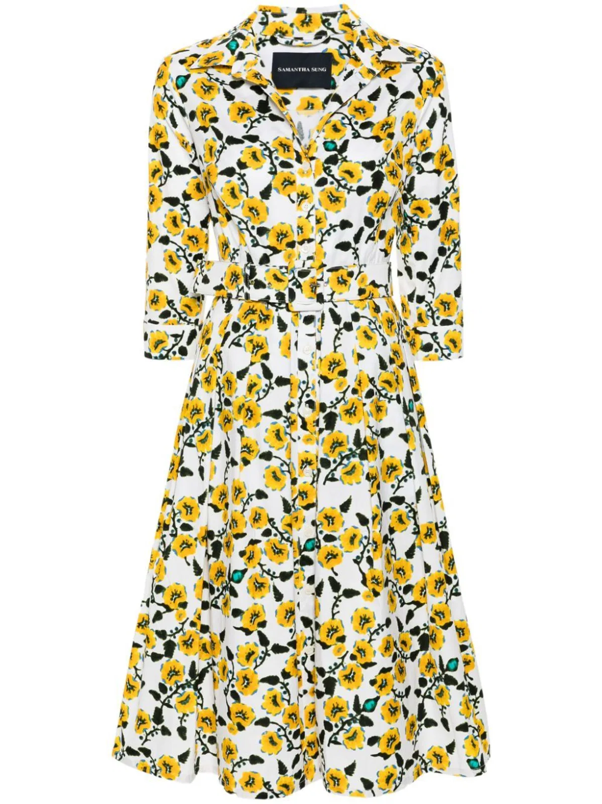 Samantha Sung Audrey 3/4 Sleeves Shirt Collar Long Dre
