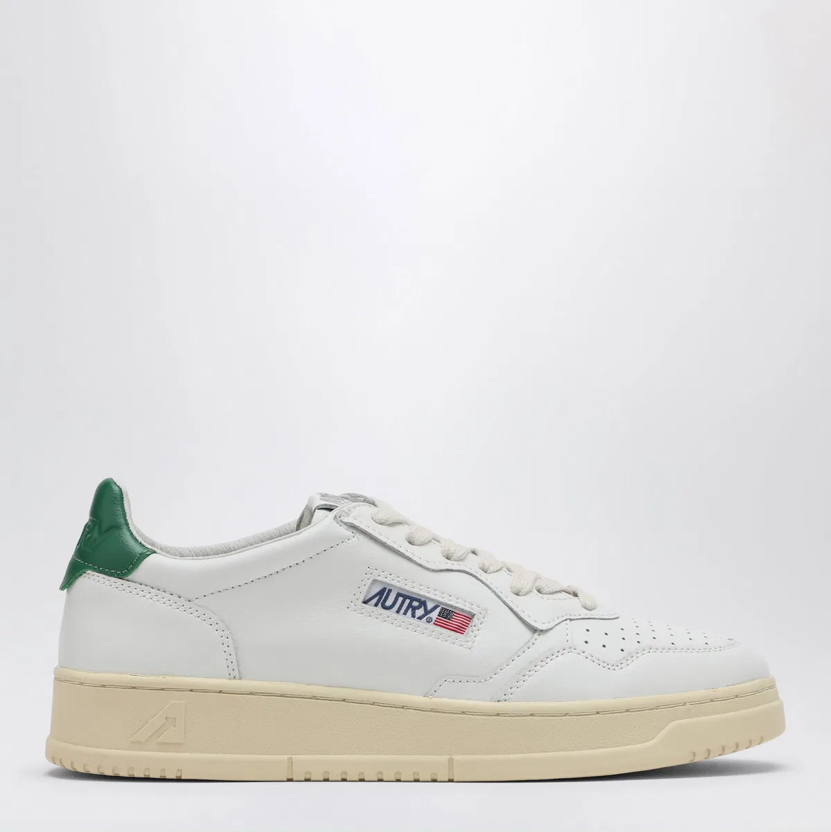 Autry White/Green Medalist Sneakers