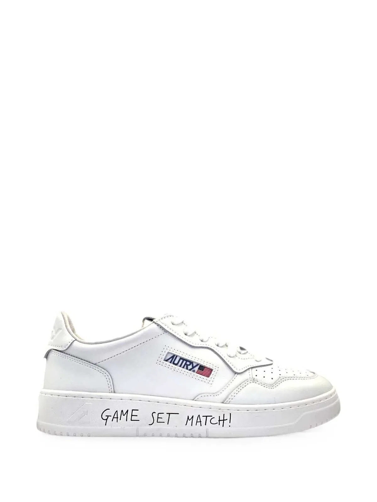 Autry Medalist Slogan-Print Leather Sneakers