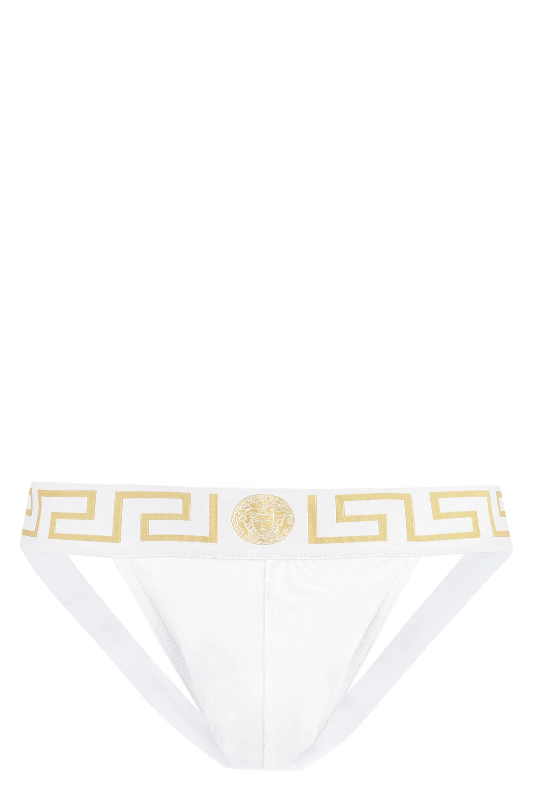 Versace White Stretch Cotton Jockstrap
