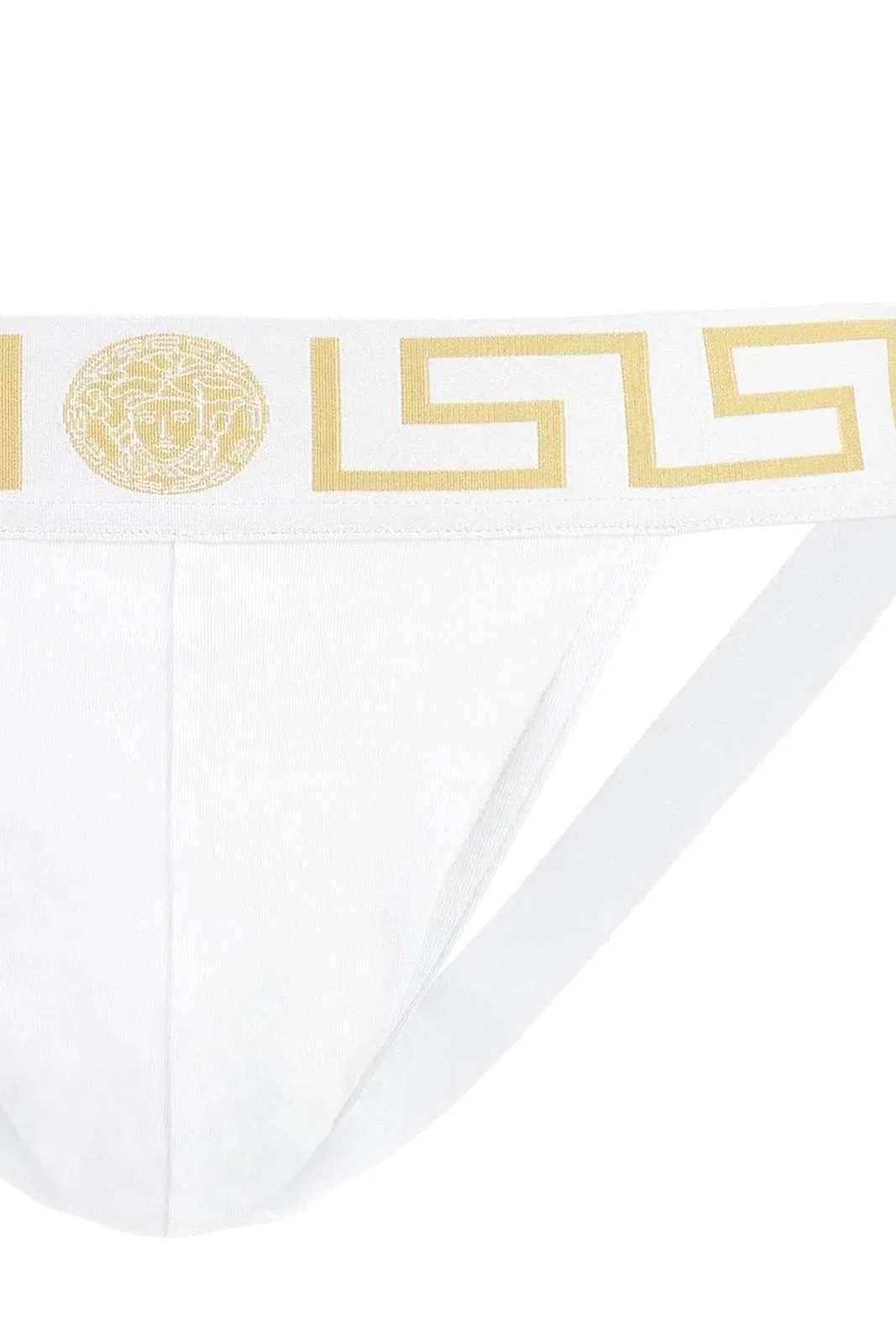 Versace White Stretch Cotton Jockstrap