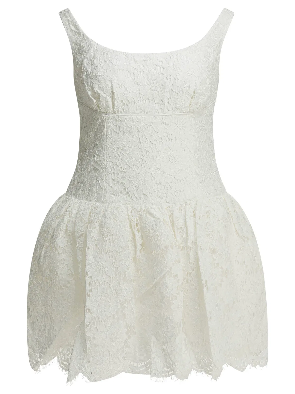 Self-Portrait White Polyamide Cotton Dress
