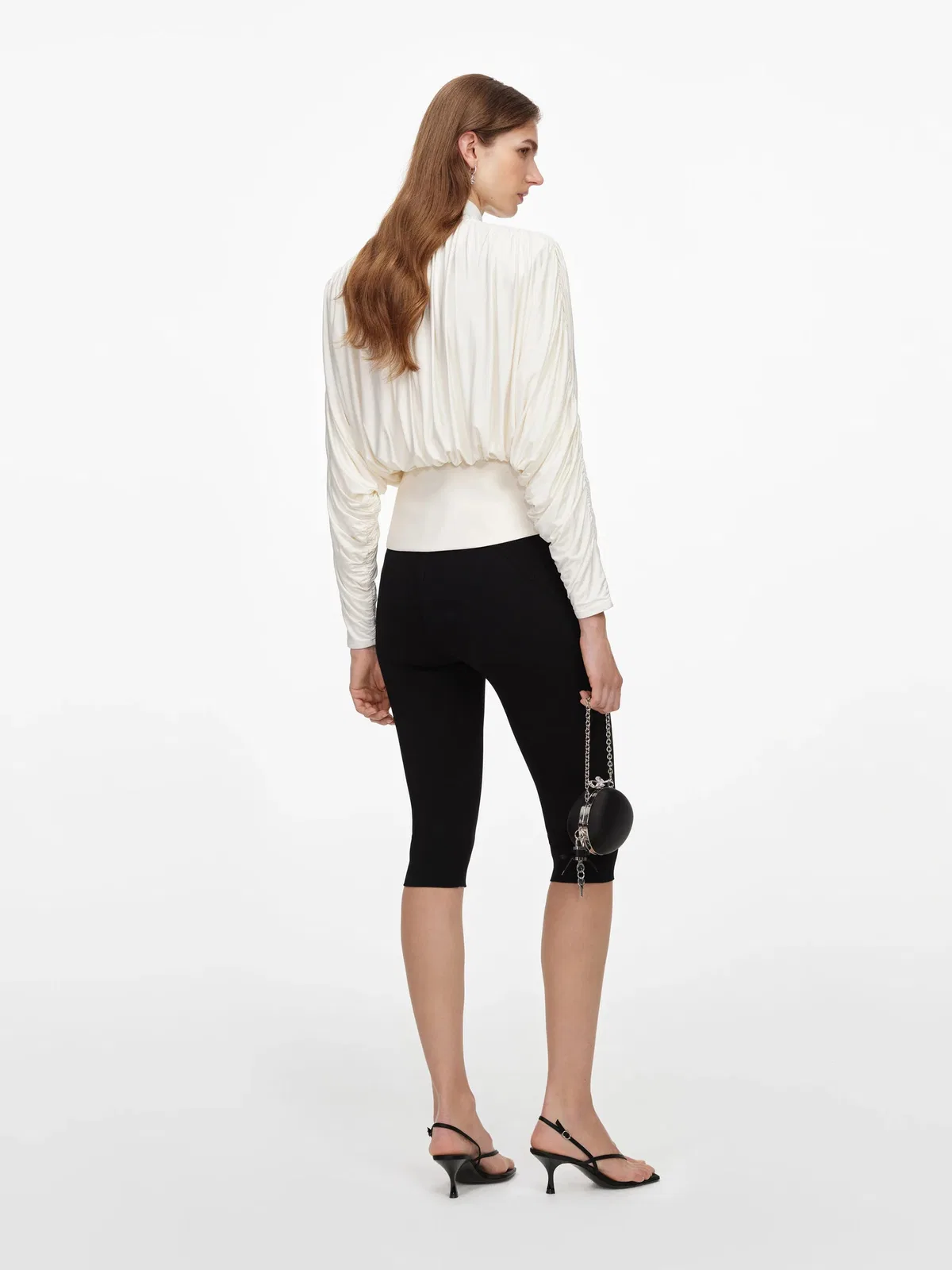 Self-Portrait Tie Neck Jersey Top