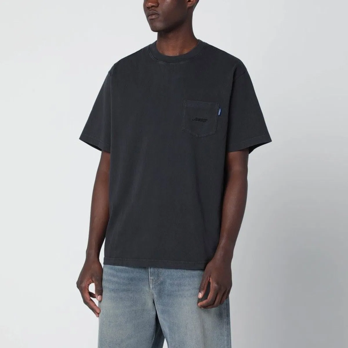 Awake ny Black Crewneck Tshirt With Logo