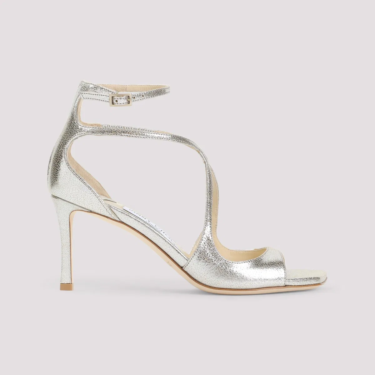 Jimmy Choo Glitter Azia 75 Leather Sandals