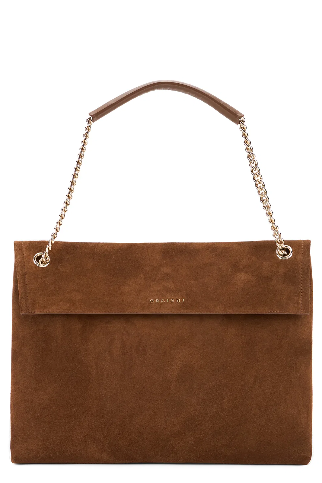 Orciani Venus Peach Midi Bag In Suede