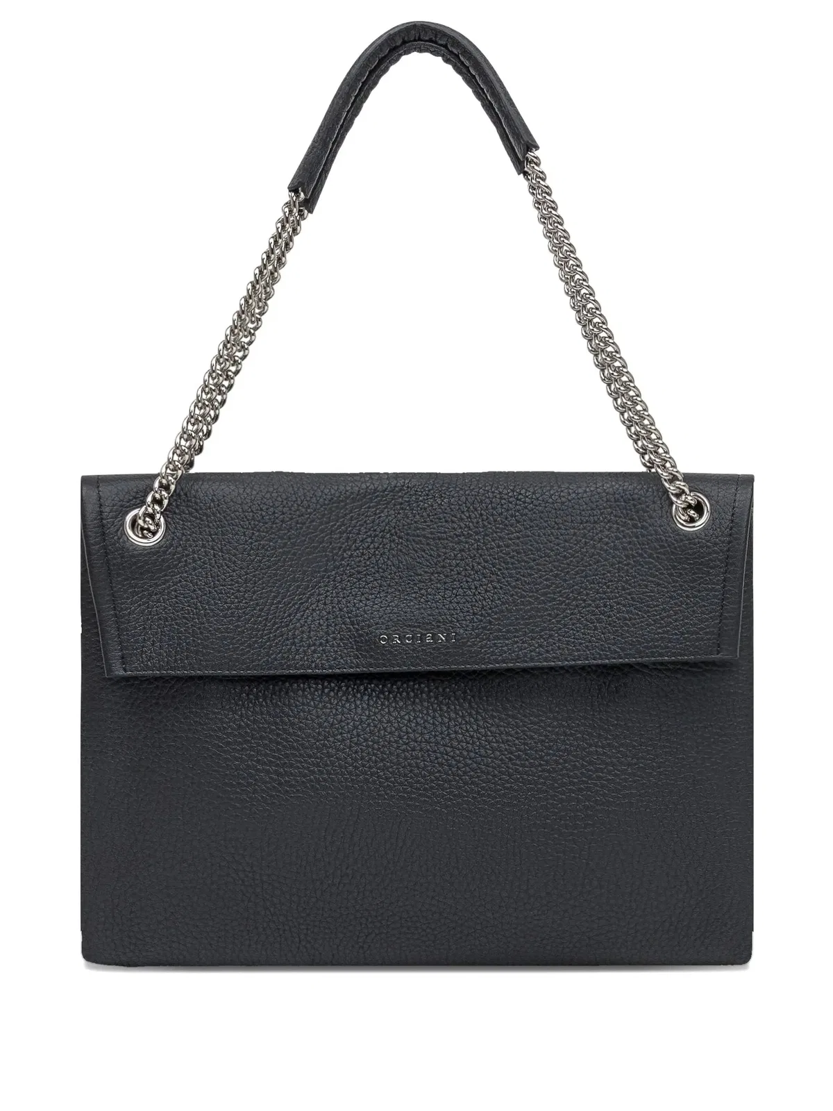 Orciani Venus Midi Shoulder Bag In Hammered Leat