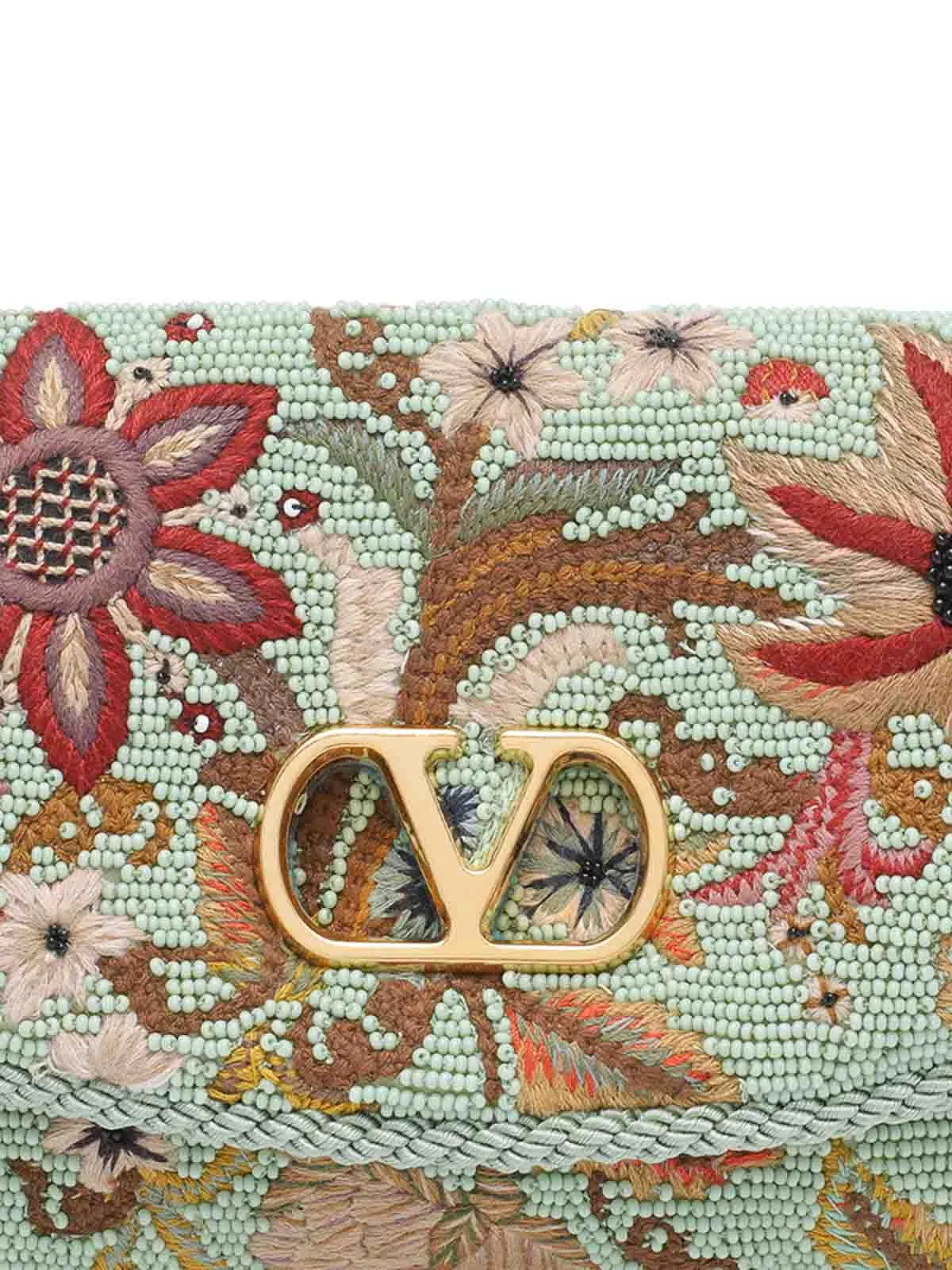 Valentino Garavani Small Embroidered Devain Clutch