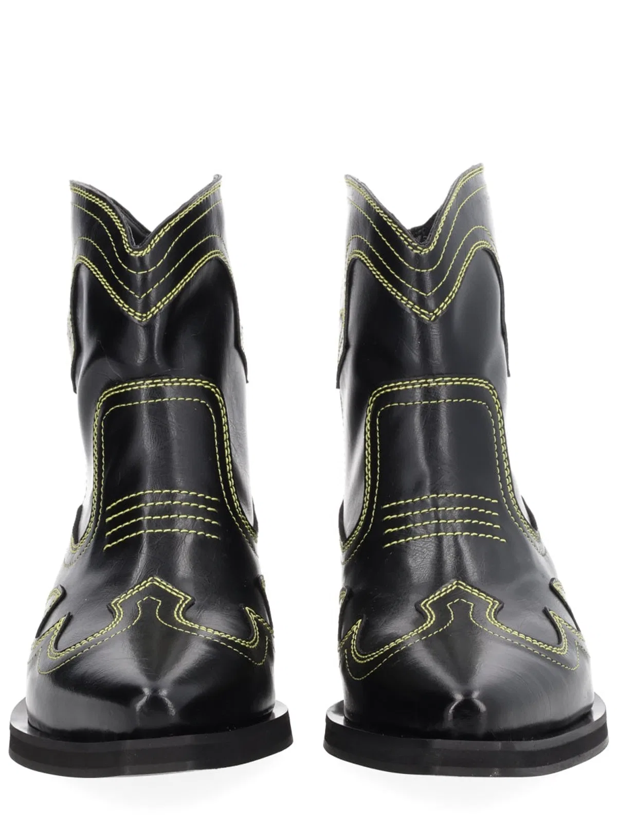 Ganni Black Polyurethane Boots