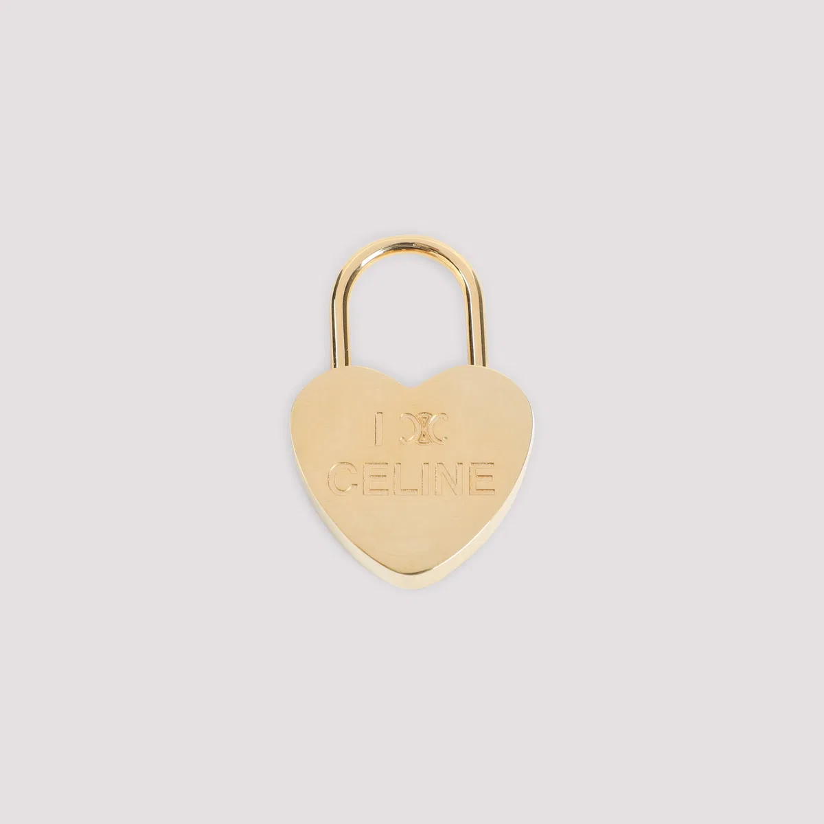 Celine Gold Brass I Love Celine Padlock