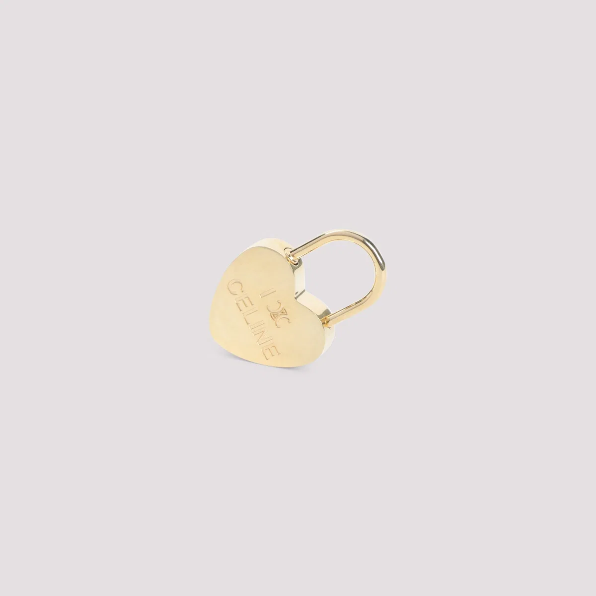 Celine Gold Brass I Love Celine Padlock