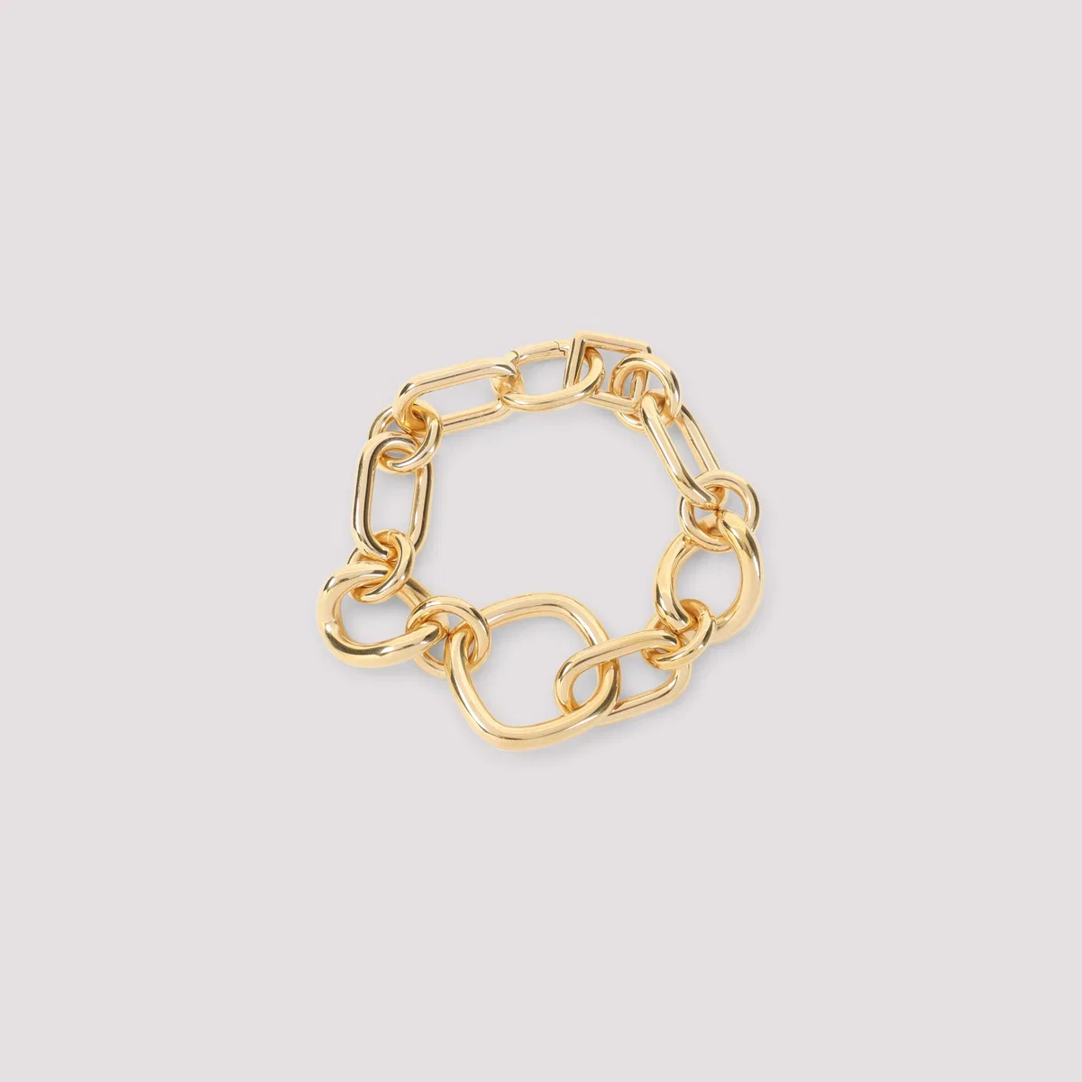Celine Gold Brass Modern Thin Gourmette Bracele