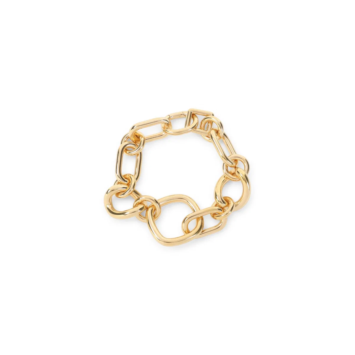 Celine Gold Brass Modern Thin Gourmette Bracele