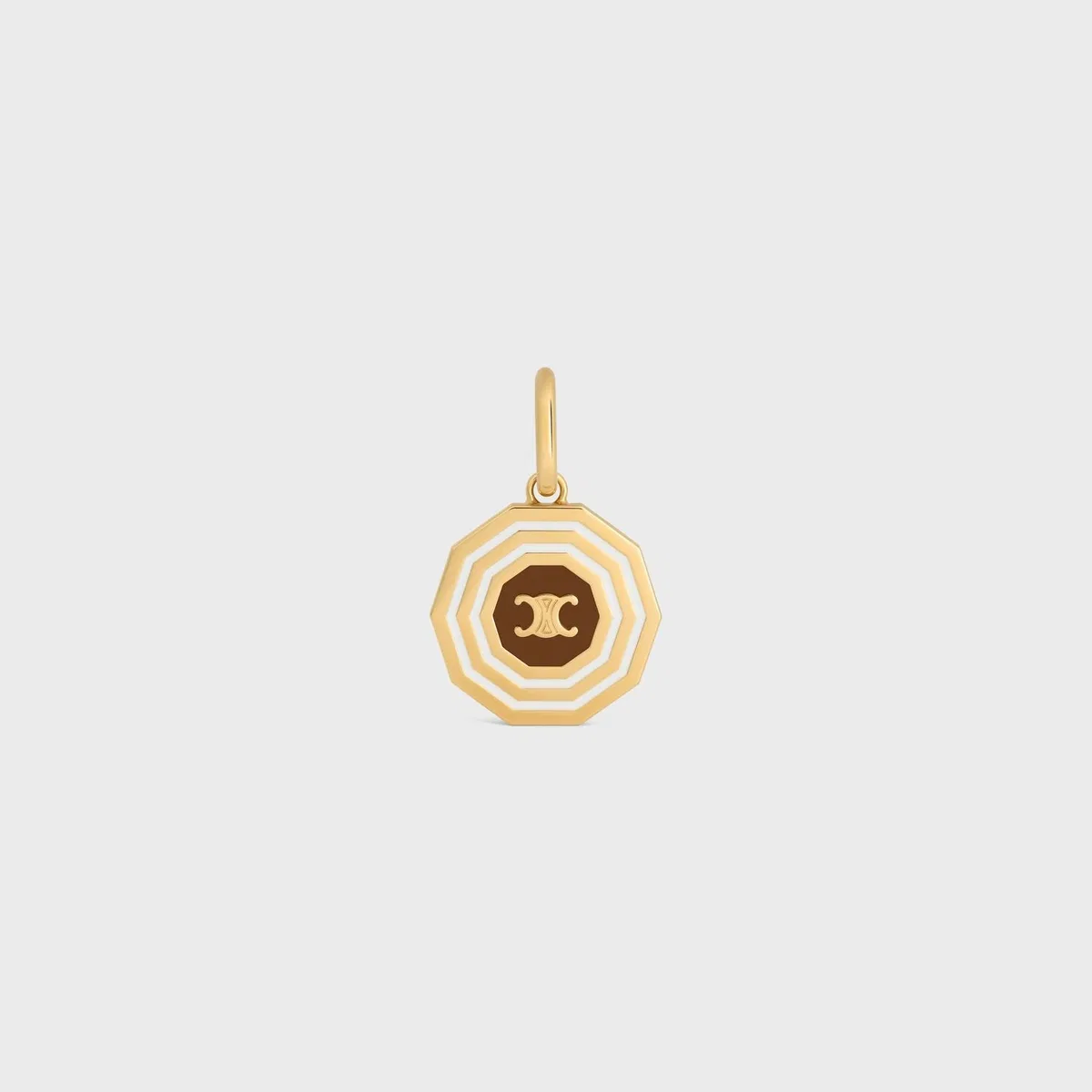 Celine Golden Octagonal Pendant With Decoration