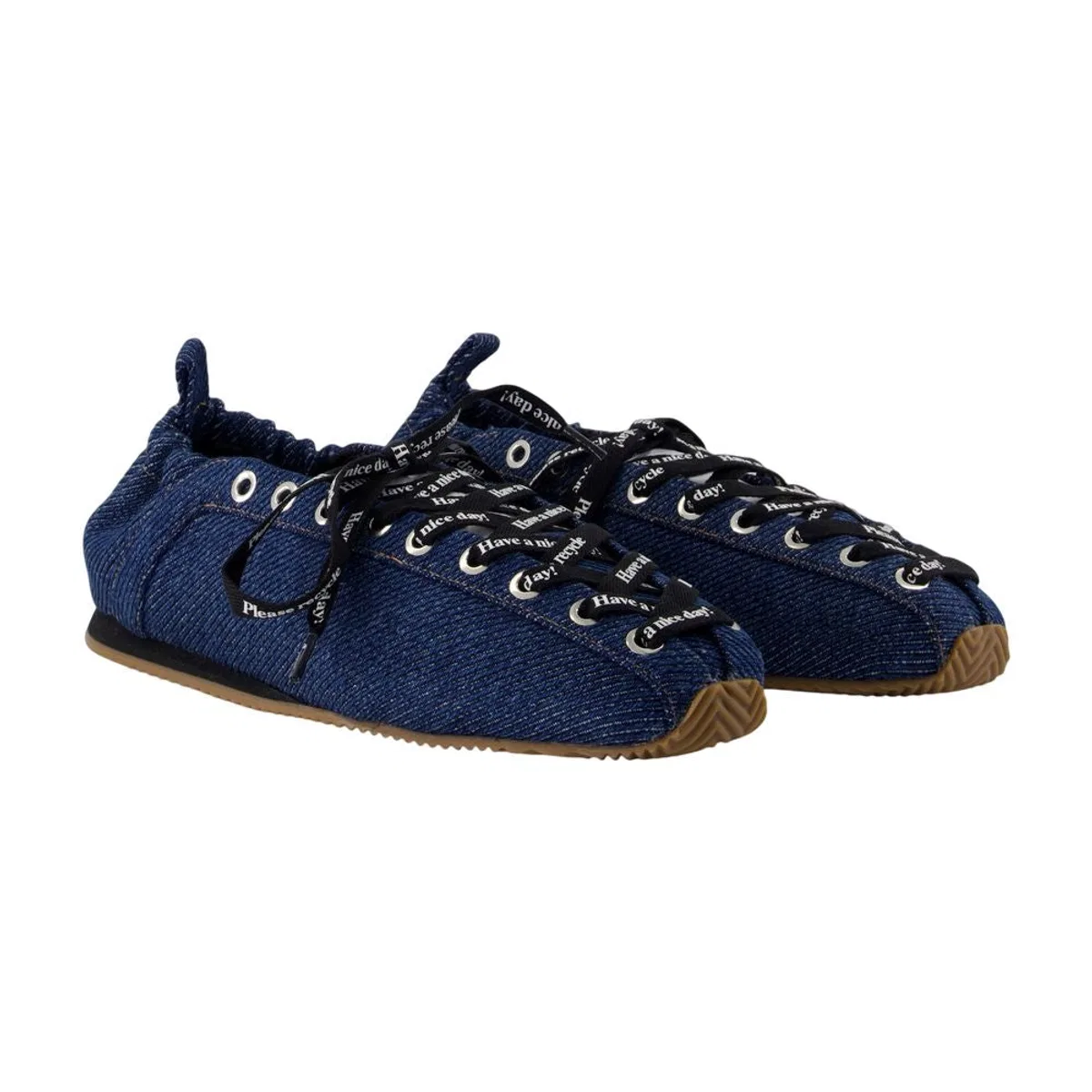 Ganni Lace Up Sporty Ballerinas