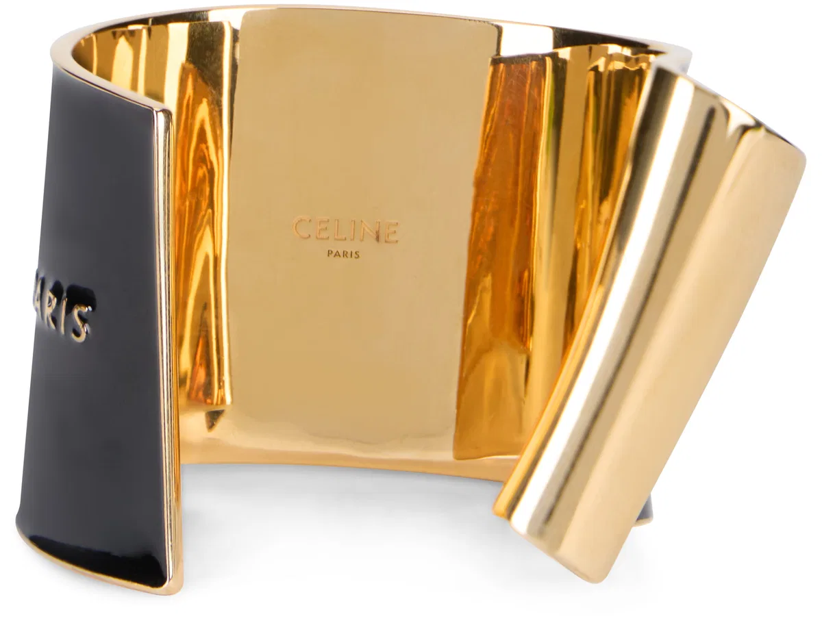 Celine Rigid Bracelet With Enamel Ribbon