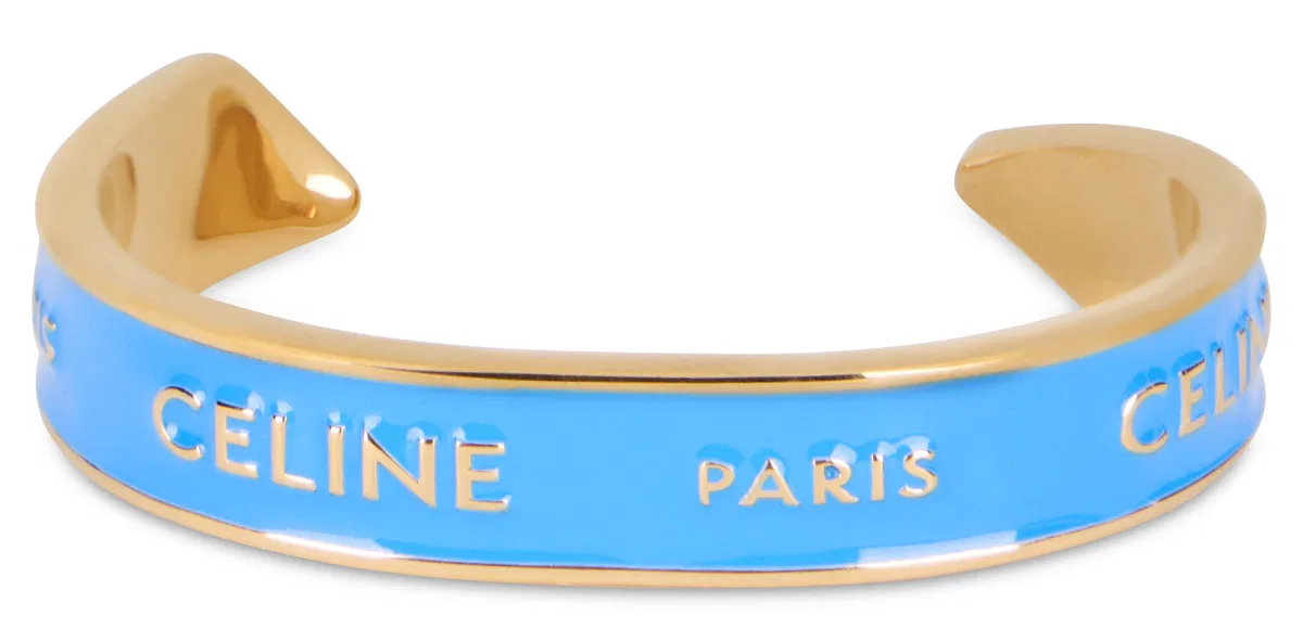 Celine Small Rigid Bracelet With Enamel Ribbon