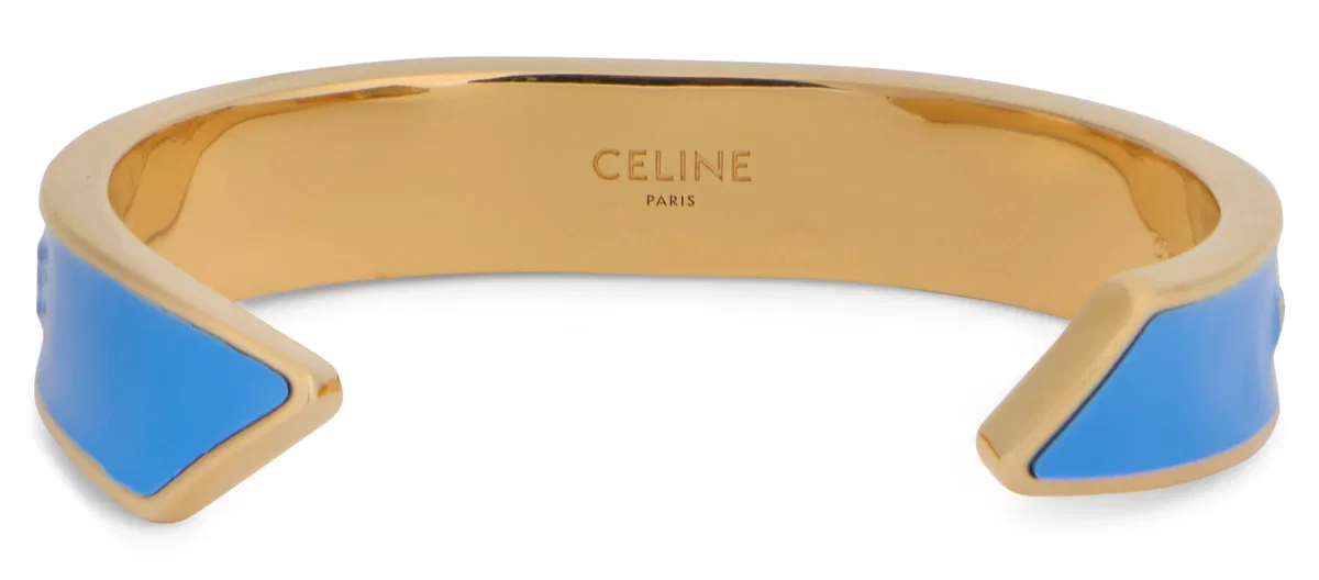 Celine Small Rigid Bracelet With Enamel Ribbon