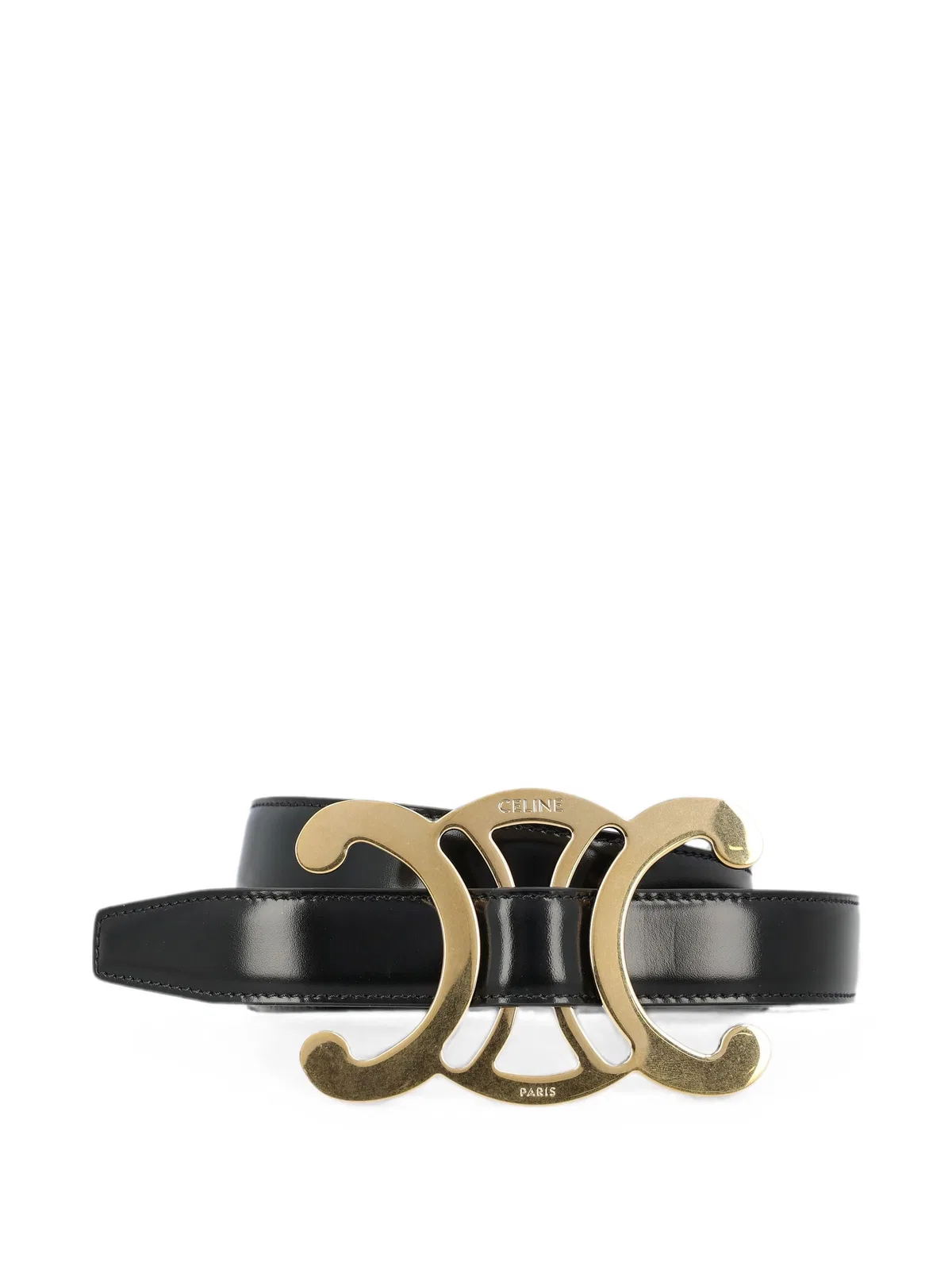 Celine Triomphe Core Leather Belt