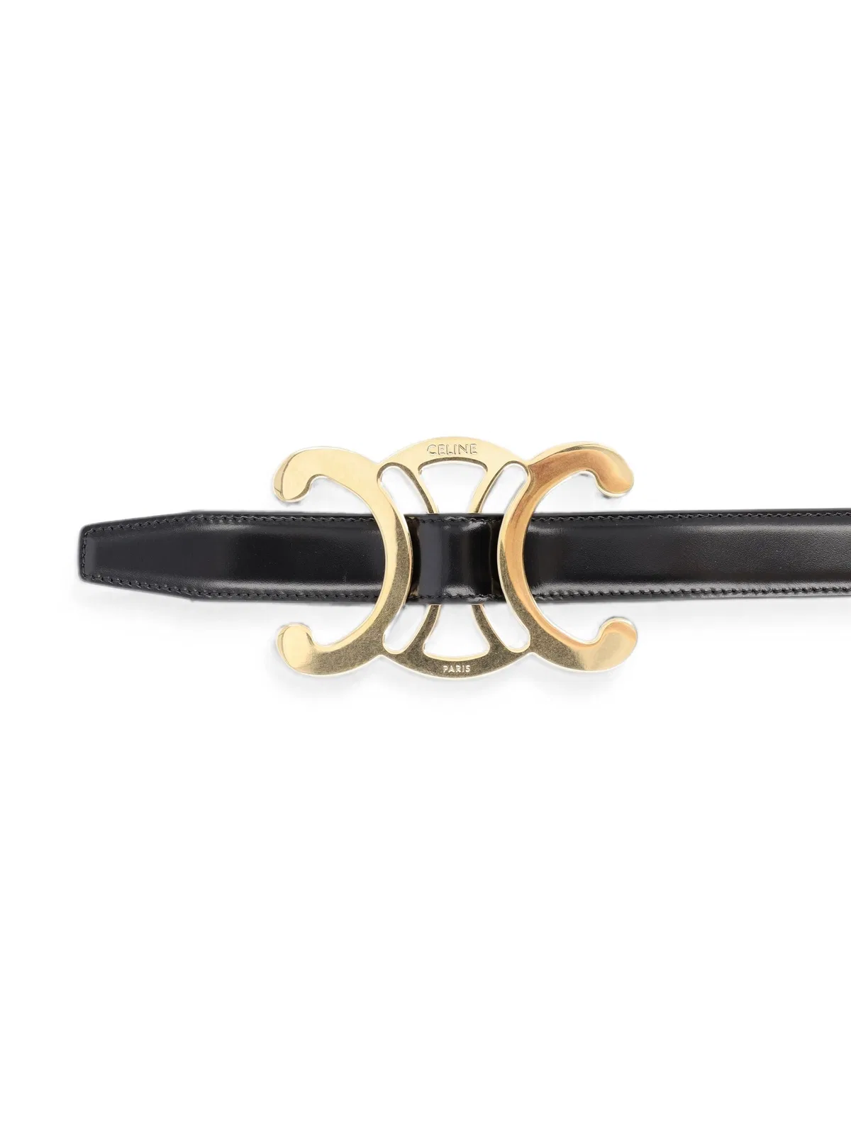 Celine Triomphe Core Leather Belt