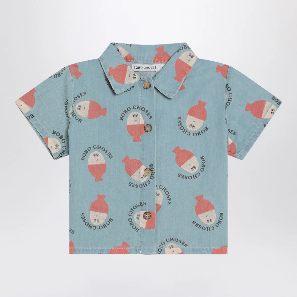 Bobo choses Light Blue Morning Egg Shirt In Denim