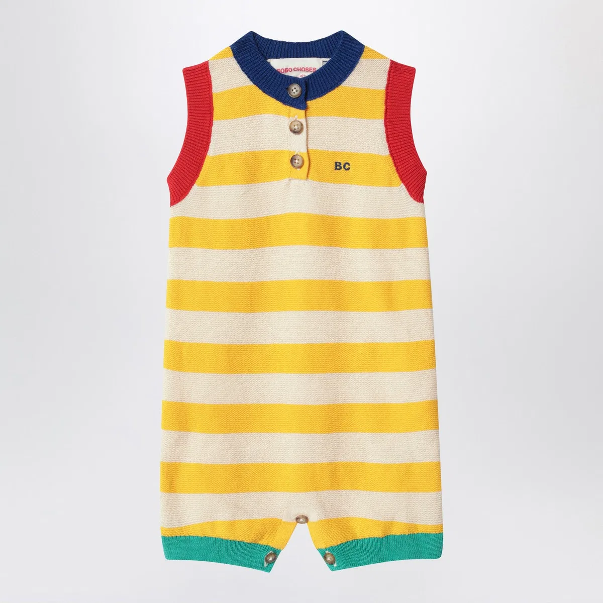 Bobo choses Sleeveless Striped Cotton Romper