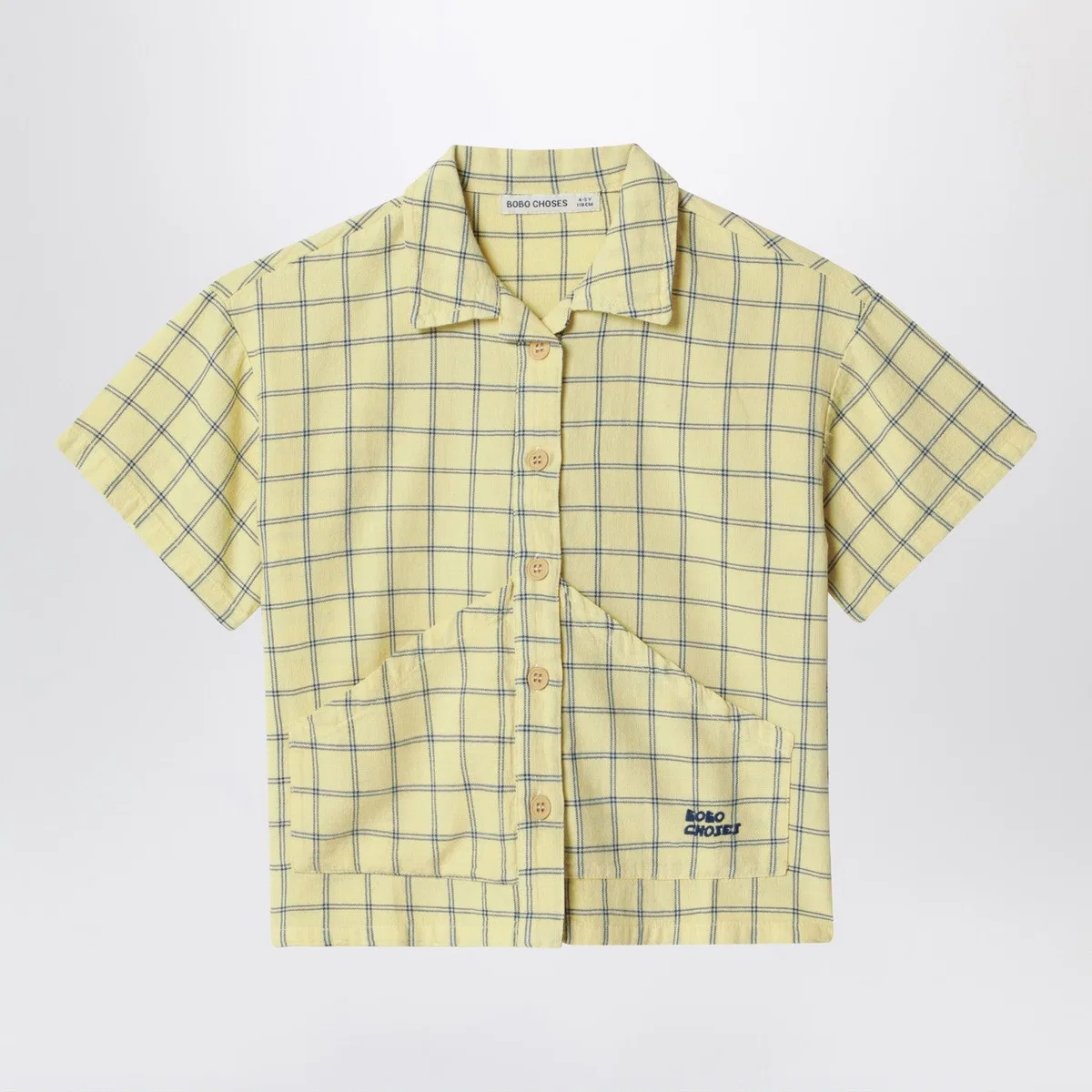 Bobo choses Yellow Shirt With Check Pattern
