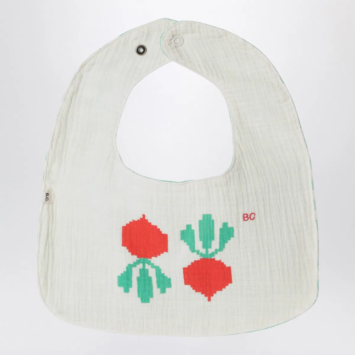 Bobo choses Check-Pattern Bib With Radishes