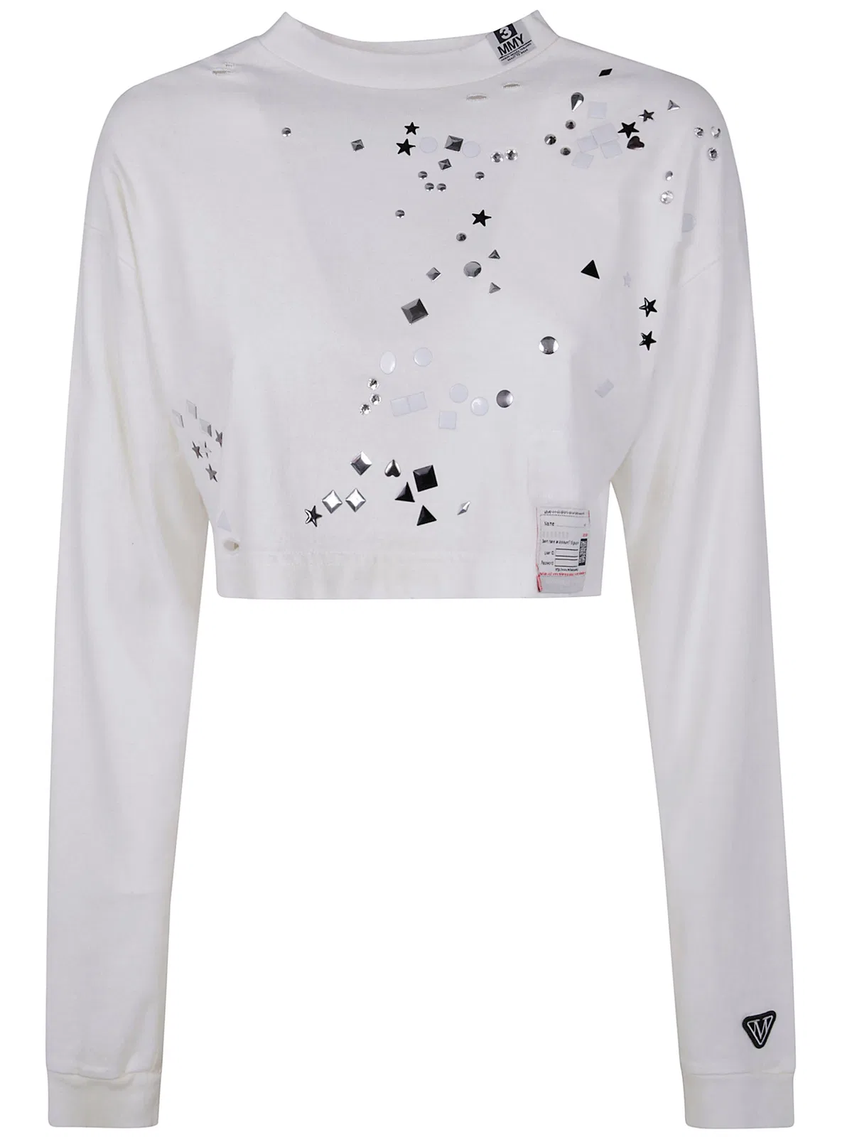Maison mihara yasuhiro Embellished Distressed Long Sleeves Mini