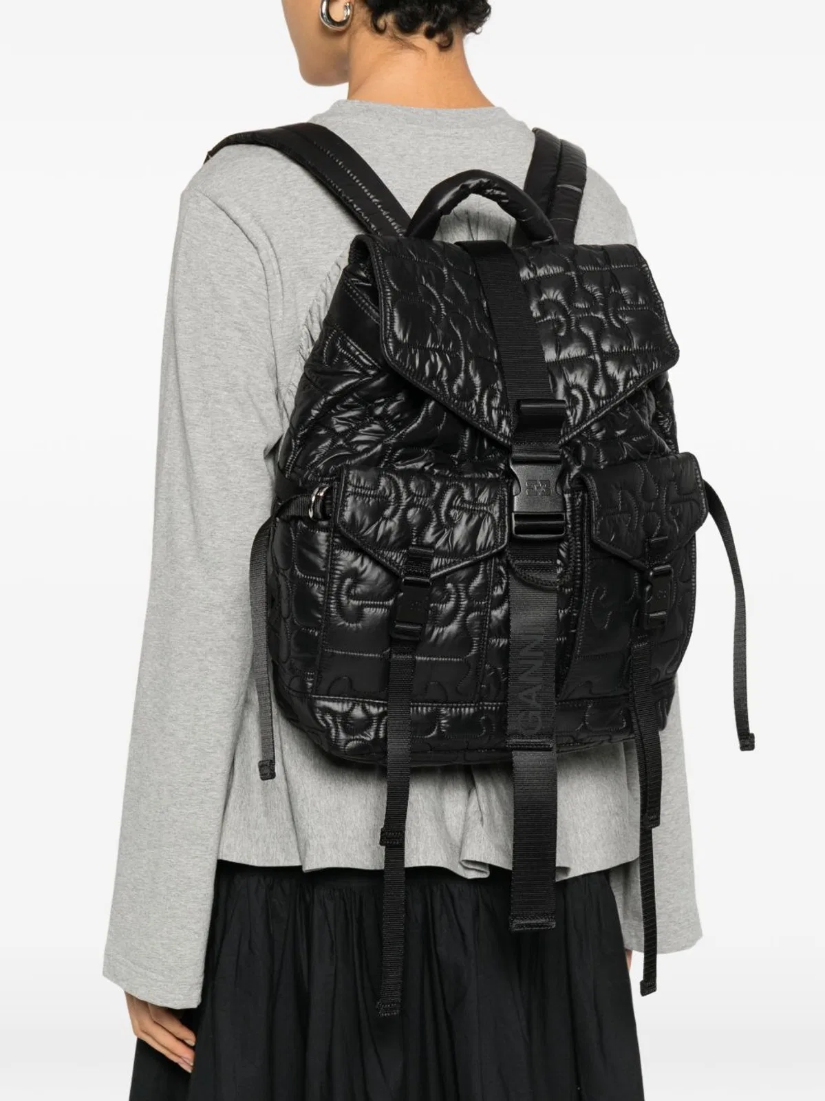 Ganni Re Tech Quilted Backpack