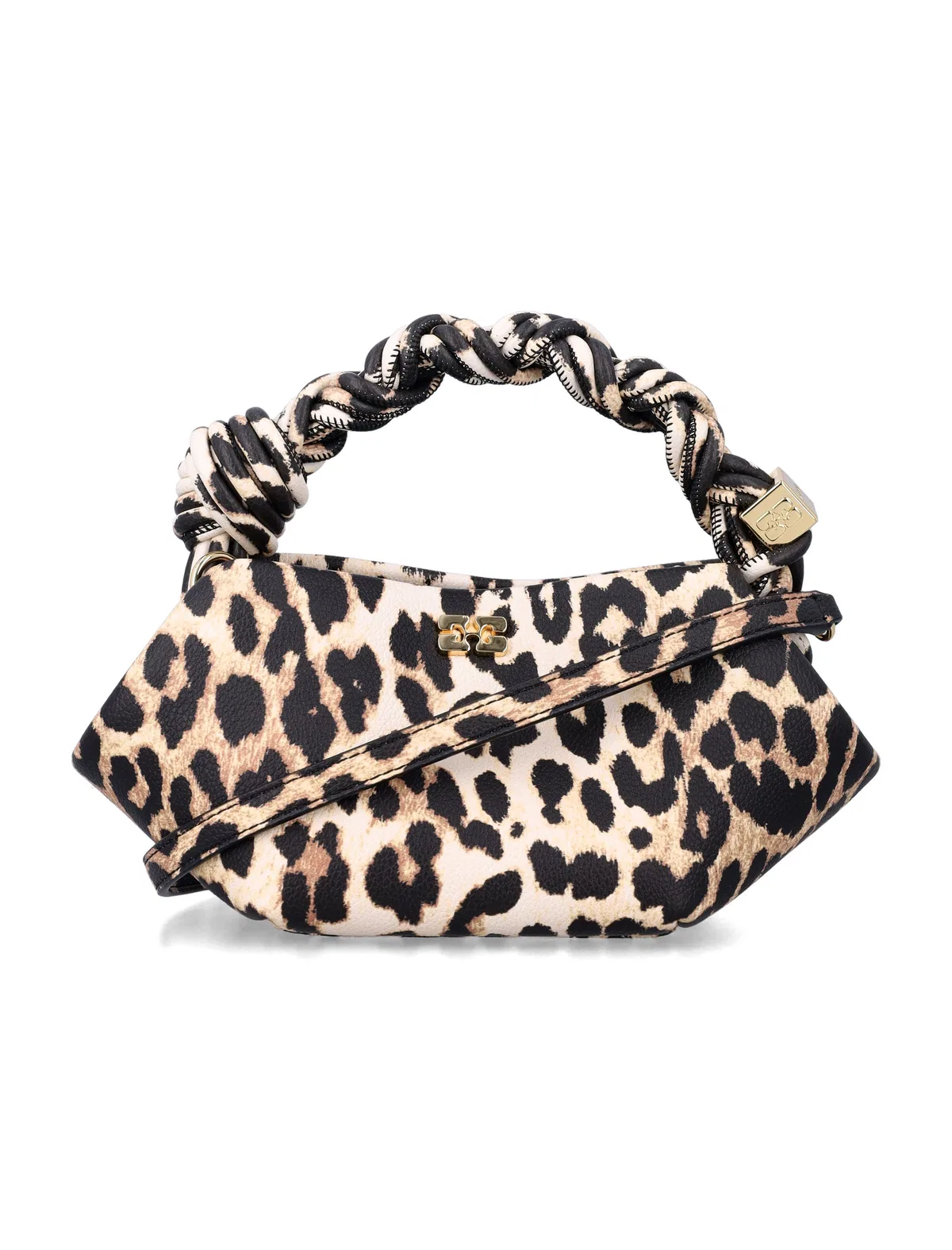 Ganni Leopard Grained Mini Bou Bag