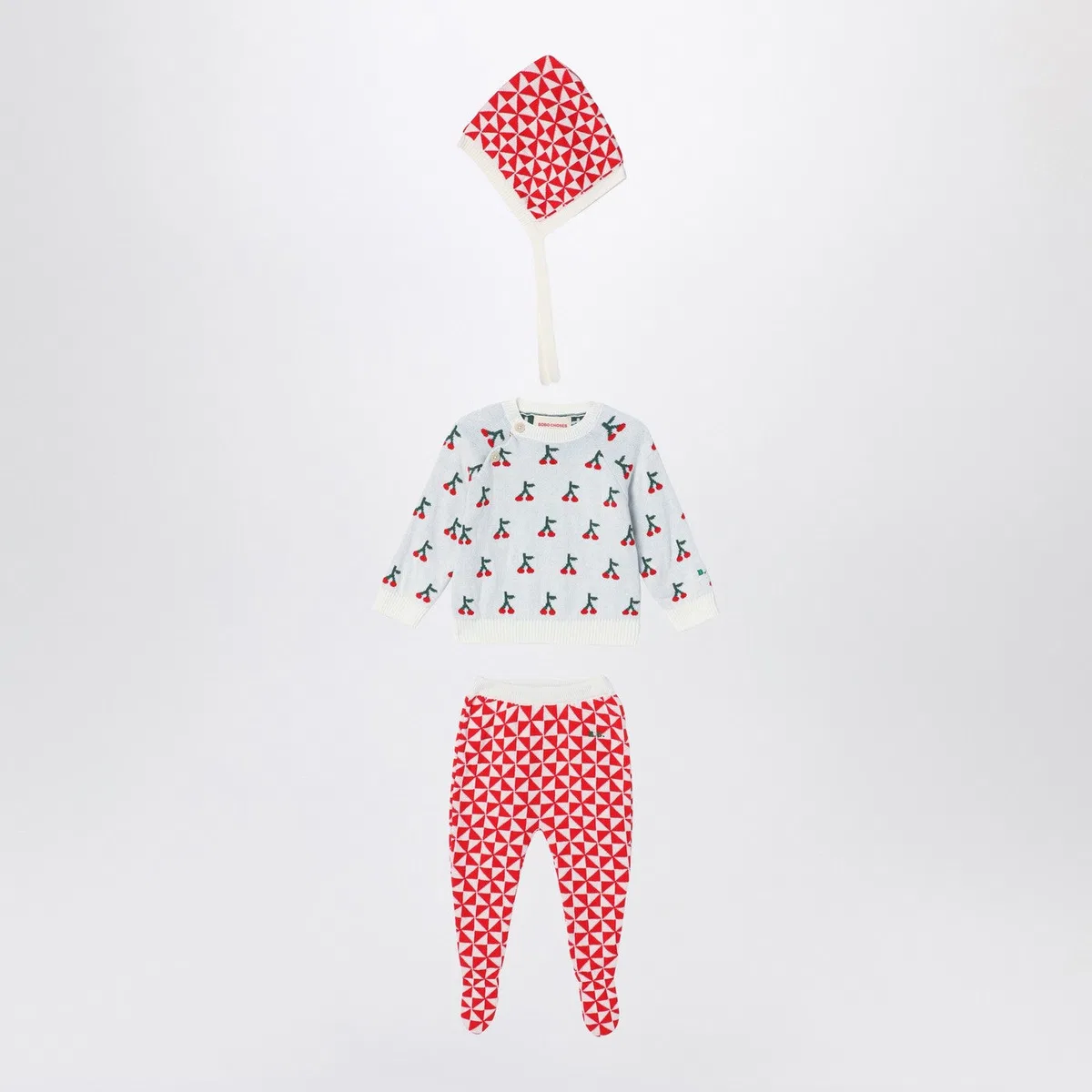 Bobo choses Cherry Three-Piece Set In Cotton Blend