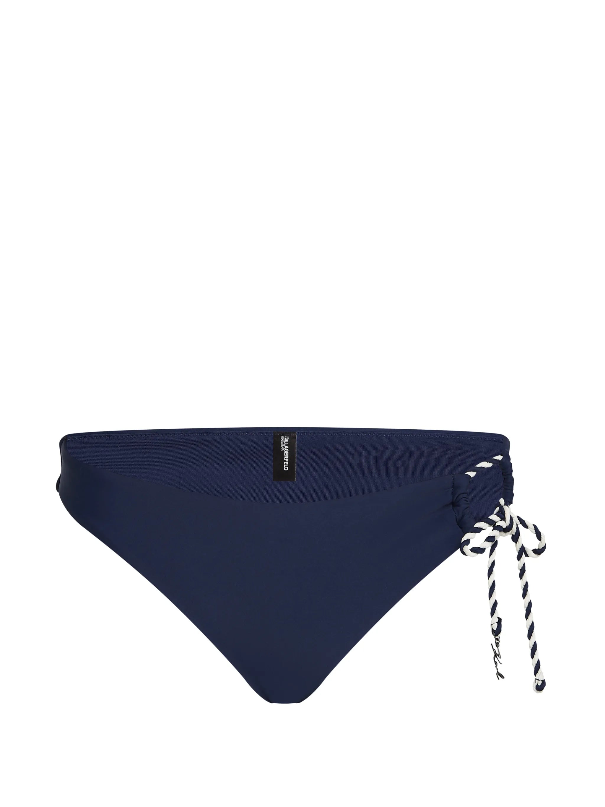 Karl Lagerfeld Navy Bikini Panties With Two-Color Cord