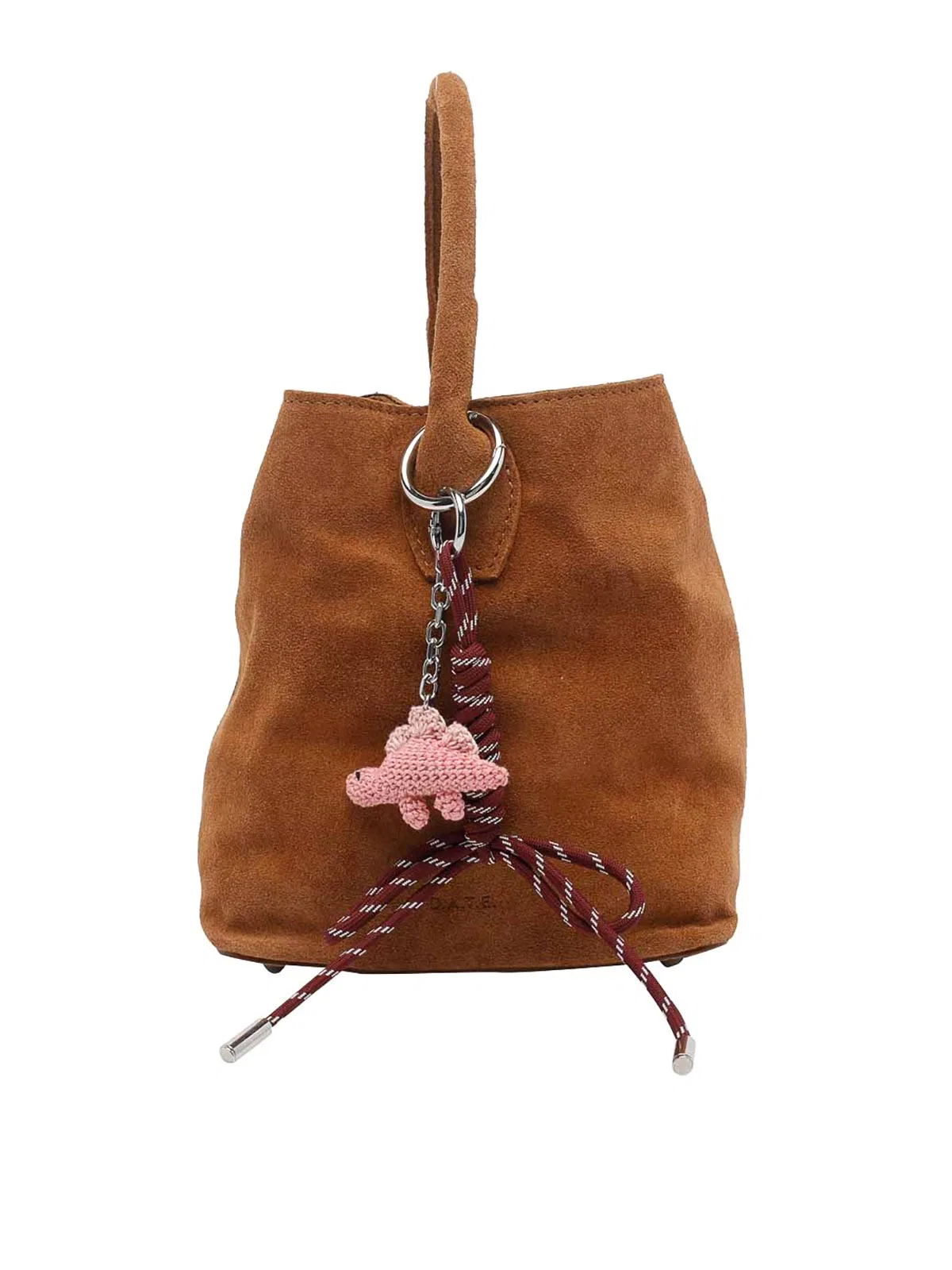 D.A.T.E Brown Suede Paniere Handbag