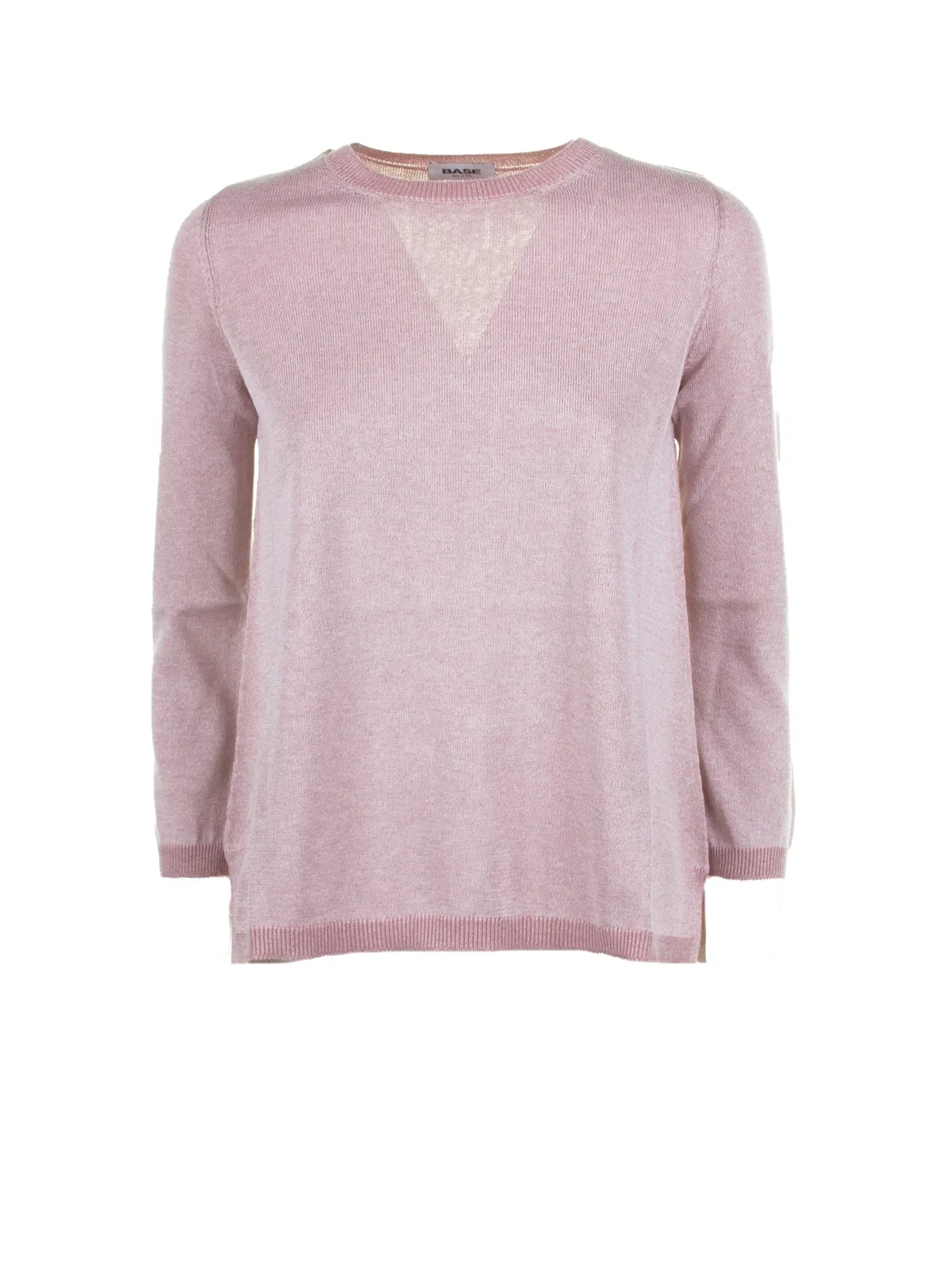 Base Milano Light Pink Crew-Neck Sweater
