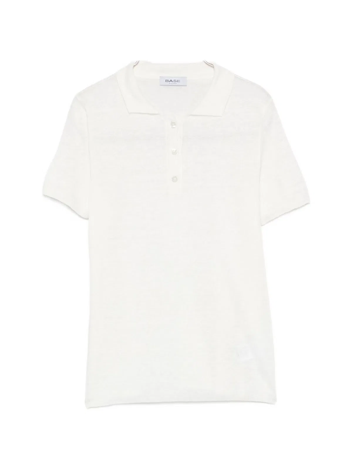 Base Milano Linen And Cotton Blend Polo Shirt