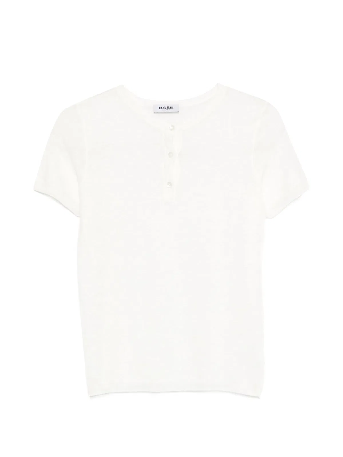 Base Milano Linen And Cotton Blend T-Shirt