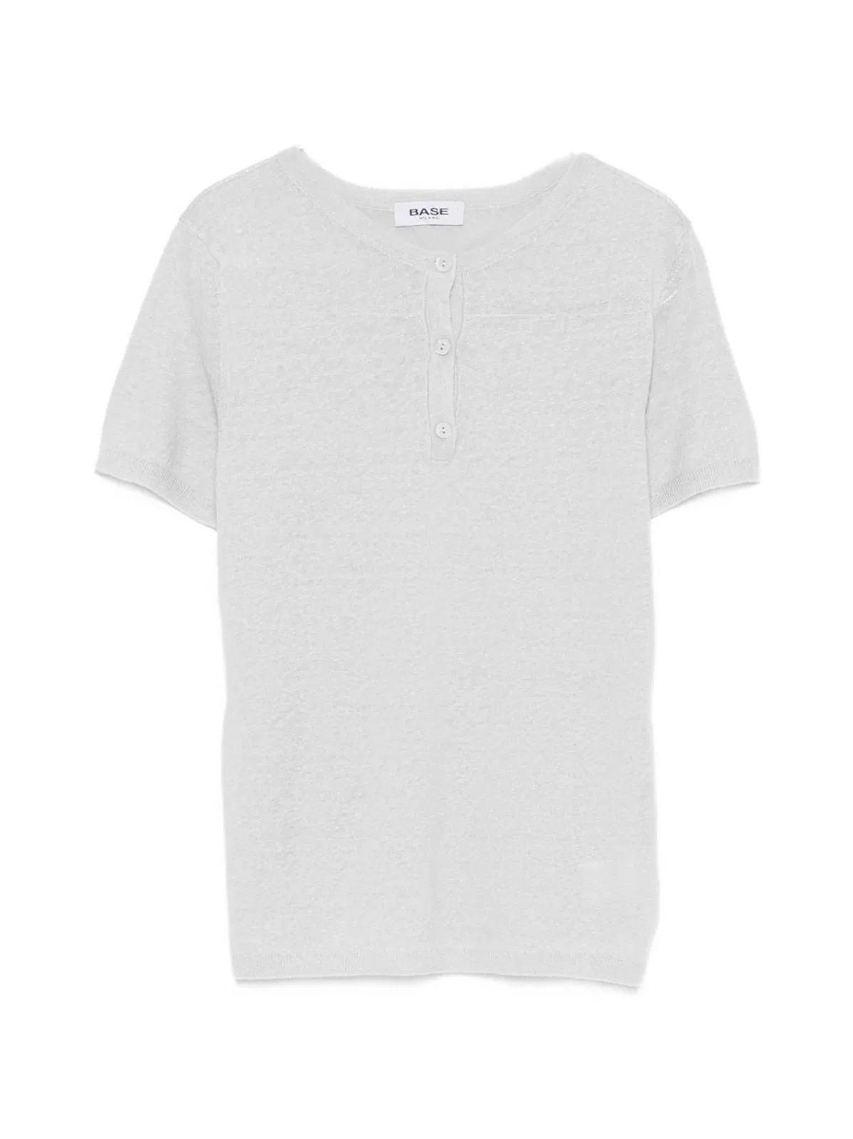 Base Milano Linen And Cotton Blend T-Shirt
