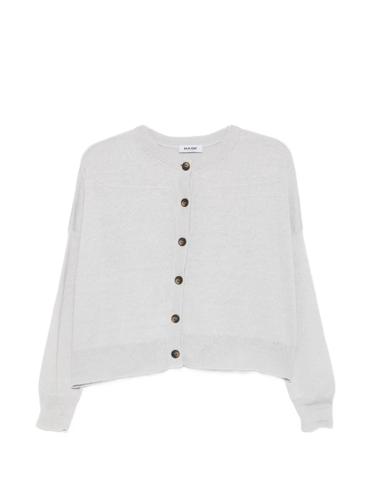 Base Milano Linen And Cotton Blend Cardigan