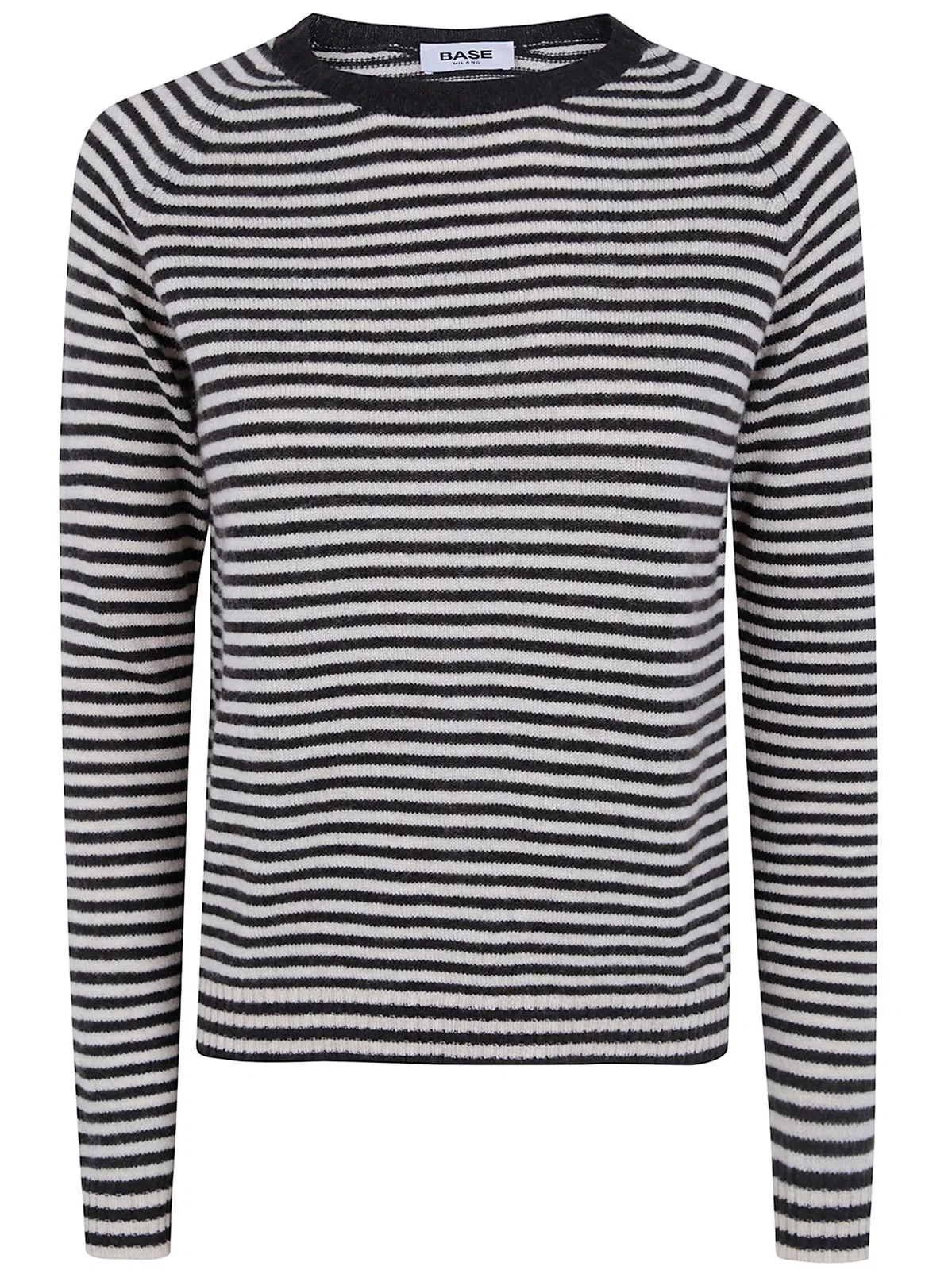 Base Striped Round Neck Sweater